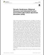 سندرم های ژنتیکی, بیماری های مادر, و عوامل پیش از تولد مرتبط با اوتیسم